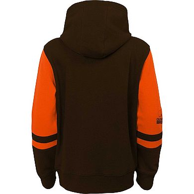 Preschool Brown Cleveland Browns Stadium Color Block Full-Zip Hoodie