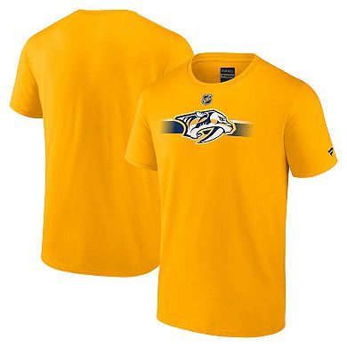 Men's Fanatics Branded  Gold Nashville Predators Authentic Pro Secondary Replen T-Shirt