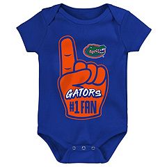 Outerstuff Girls Newborn and Infant Royal, Orange Florida Gators Too Much  Love Two-Piece Bodysuit Set