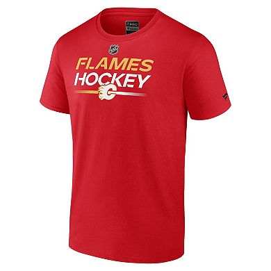 Men's Fanatics Branded  Red Calgary Flames Authentic Pro Primary Replen T-Shirt