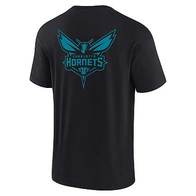 Unisex Fanatics Signature Black Charlotte Hornets Super Soft T-Shirt