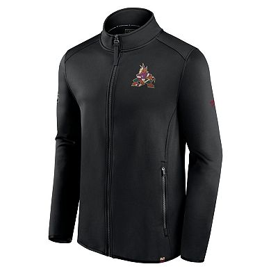Men's Fanatics Branded  Black Arizona Coyotes Authentic Pro Full-Zip Jacket