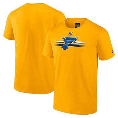Men's Fanatics Branded  Gold St. Louis Blues Authentic Pro Secondary Replen T-Shirt