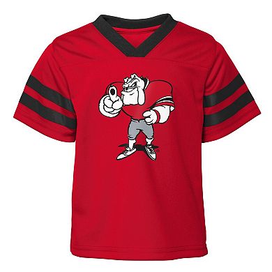 Toddler Red Georgia Bulldogs Two-Piece Red Zone Jersey & Pants Set