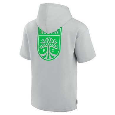 Unisex Fanatics Signature Gray Austin FC Elements Super Soft Fleece Short Sleeve Pullover Hoodie