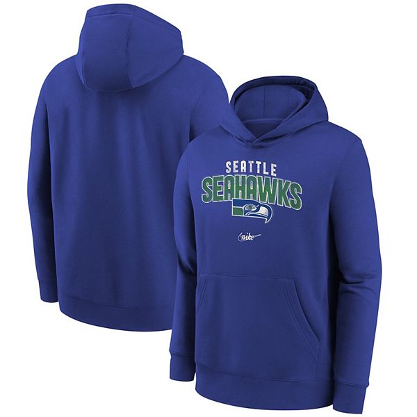 Seattle Seahawks Rewind Club Nike Men's NFL Pullover Crew in Blue, Size: Large | NKPUEI81V78-068