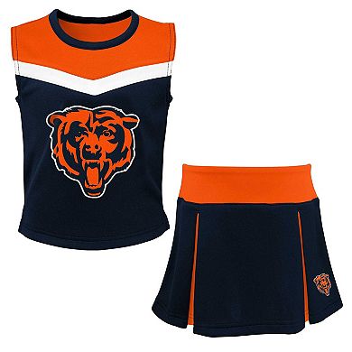 Girls Youth Navy Dallas Cowboys Spirit Two-Piece Cheerleader Set
