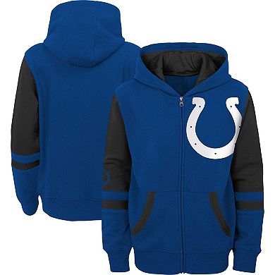 Preschool Royal Indianapolis Colts Stadium Color Block Full-Zip Hoodie