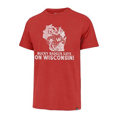 Men's '47 Red Wisconsin Badgers Article Franklin T-Shirt