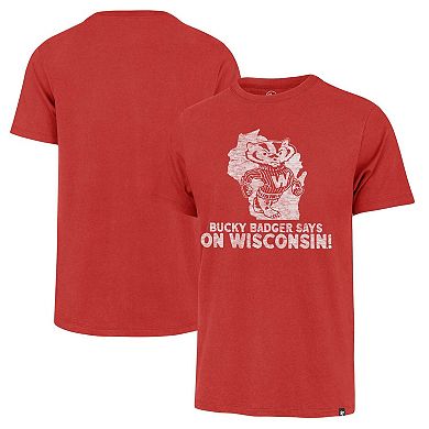 Men's '47 Red Wisconsin Badgers Article Franklin T-Shirt