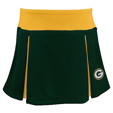 Girls Youth Green Green Bay Packers Spirit Two-Piece Cheerleader Set