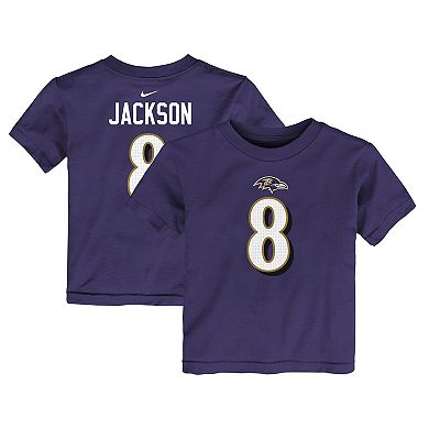 Toddler Nike Lamar Jackson Purple Baltimore Ravens Player Name & Number T-Shirt