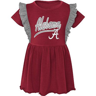 Girls Toddler Crimson Alabama Crimson Tide Too Cute Tri-Blend Dress