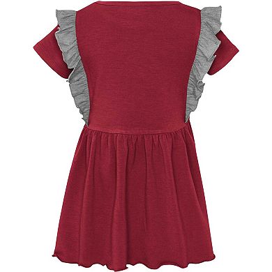 Girls Toddler Crimson Alabama Crimson Tide Too Cute Tri-Blend Dress