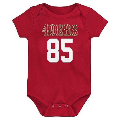 Infant George Kittle Scarlet San Francisco 49ers Mainliner Player Name & Number Bodysuit