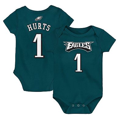 Infant Jalen Hurts Midnight Green Philadelphia Eagles Mainliner Player Name & Number Bodysuit