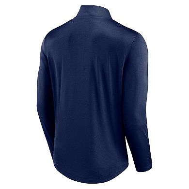 Men's Fanatics Branded Navy Detroit Tigers Quarterback Quarter-Zip Top