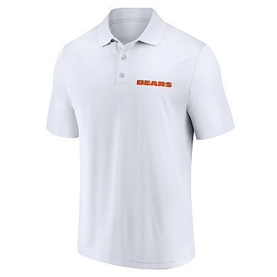 Men's Fanatics Branded White/Navy Chicago Bears Lockup Two-Pack Polo Set