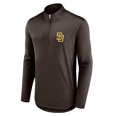 Men's Fanatics Branded Brown San Diego Padres Quarterback Quarter-Zip Top