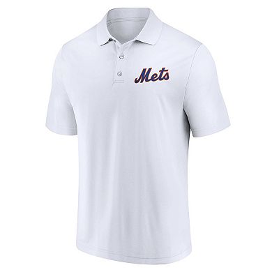 Men's Fanatics Branded Royal/White New York Mets Two-Pack Logo Lockup Polo Set