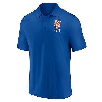 Men's Fanatics Branded Royal/White New York Mets Two-Pack Logo Lockup Polo Set