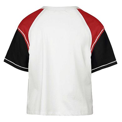 Women's '47 White Ohio State Buckeyes Serenity Gia Cropped T-Shirt