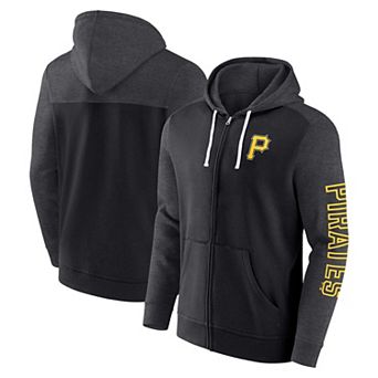 Men's Fanatics Branded Black Pittsburgh Pirates Offensive Line Up Full-Zip Hoodie
