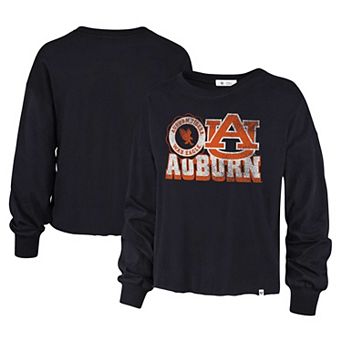 Women's '47 Navy Auburn Tigers Bottom Line Parkway Long Sleeve T-Shirt