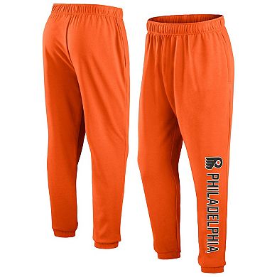 Men's Fanatics Branded Orange Philadelphia Flyers Chop Block Fleece Sweatpants