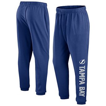Men's Fanatics Branded Blue Tampa Bay Lightning Chop Block Fleece Sweatpants