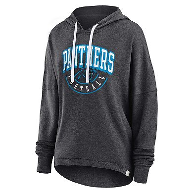 Women's Fanatics Branded Charcoal Carolina Panthers Lounge Helmet Arch Pullover Hoodie