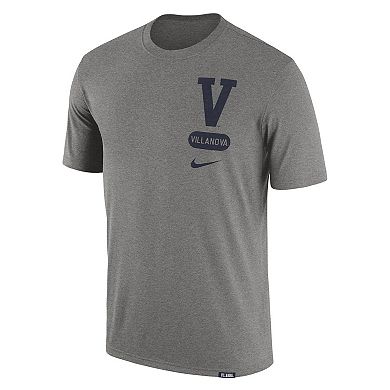 Men's Nike Heather Gray Villanova Wildcats Campus Letterman Tri-Blend T-Shirt
