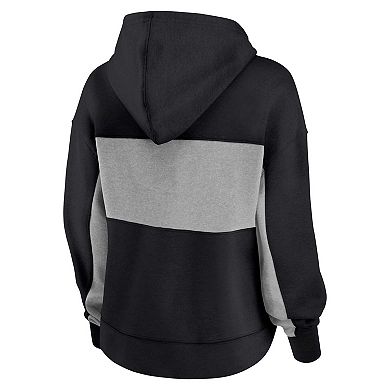 Women's Fanatics Branded Black New Orleans Saints Filled Stat Sheet Pullover Hoodie