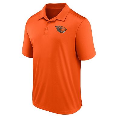 Men's Fanatics Branded Orange Oregon State Beavers Left Side Block Polo