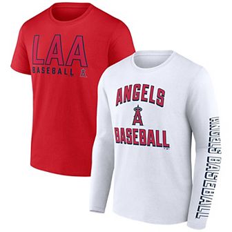 Men's Fanatics Branded Red/White Los Angeles Angels Two-Pack Combo T-Shirt Set