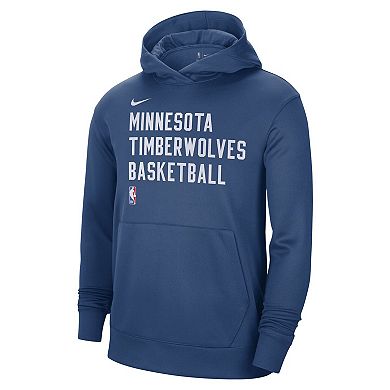 Unisex Nike Blue Minnesota Timberwolves 2023/24 Performance Spotlight On-Court Practice Pullover Hoodie