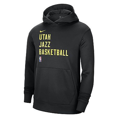 Unisex Nike Black Utah Jazz 2023/24 Performance Spotlight On-Court Practice Pullover Hoodie