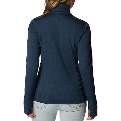 Women's Columbia Navy Dallas Cowboys Park View Omni-Wick Half-Zip Top