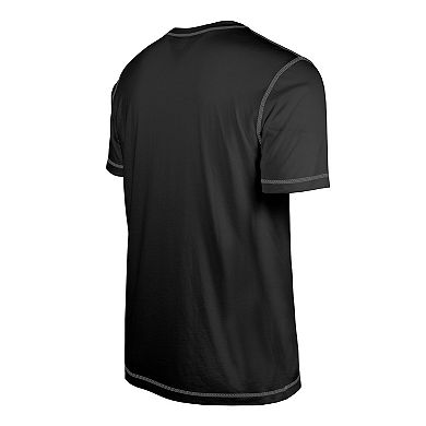 Men's New Era Black Las Vegas Raiders Third Down Puff Print T-Shirt