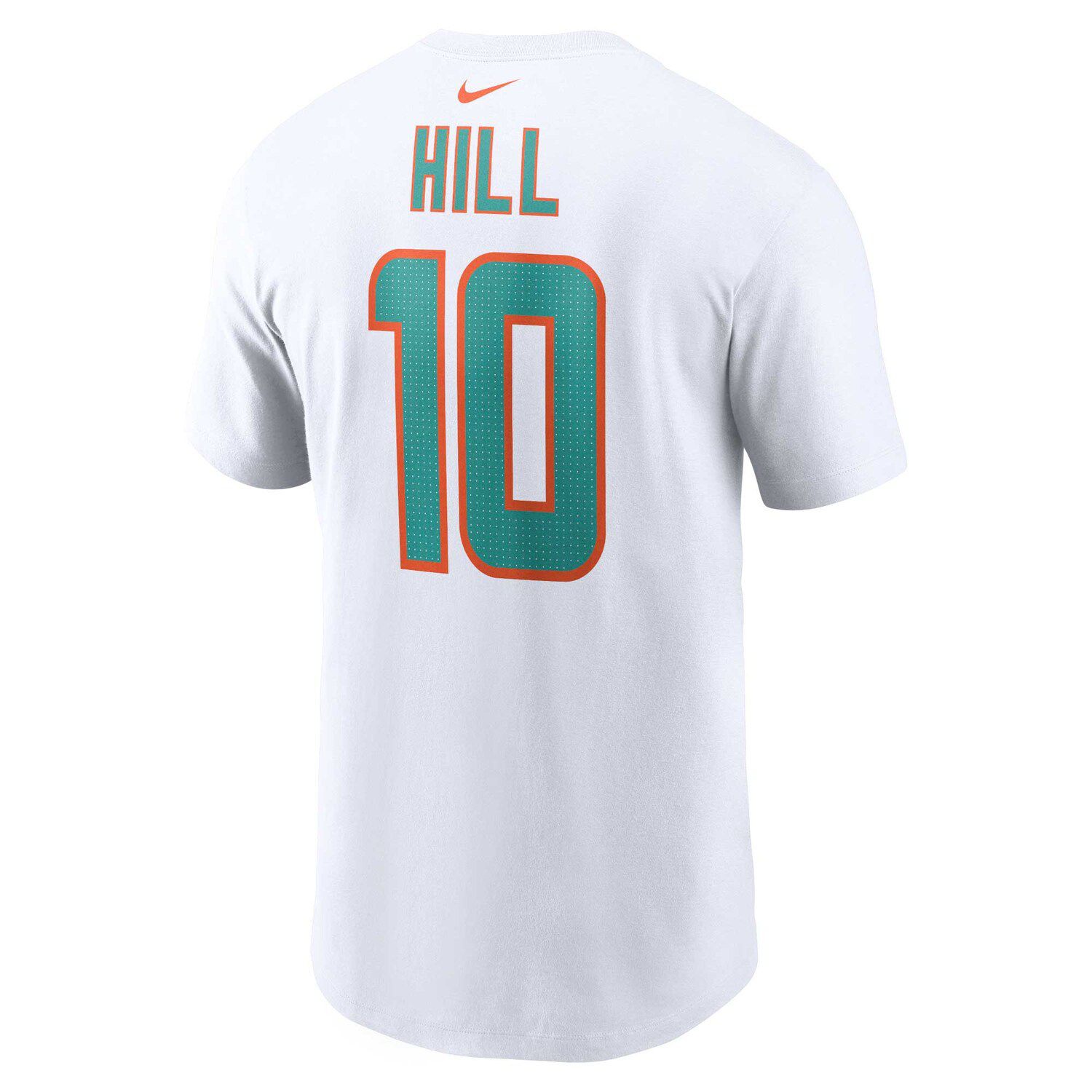 Men's Nike Tyreek Hill White Miami Dolphins Player Name & Number T-Shirt