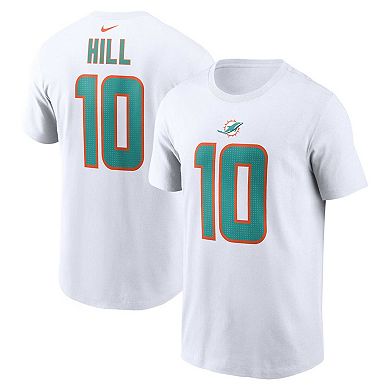 Men's Nike Tyreek Hill  White Miami Dolphins  Player Name & Number T-Shirt