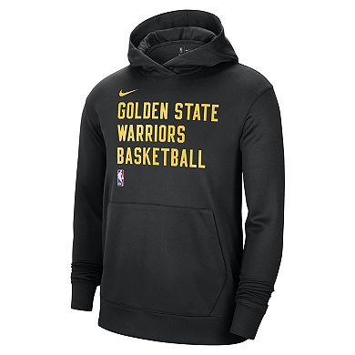 Unisex Nike Black Golden State Warriors 2023/24 Performance Spotlight On-Court Practice Pullover Hoodie