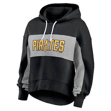 Women's Fanatics Branded Black Pittsburgh Pirates Filled Stat Sheet Pullover Hoodie
