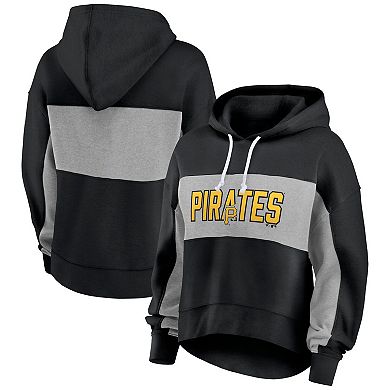 Women's Fanatics Branded Black Pittsburgh Pirates Filled Stat Sheet Pullover Hoodie