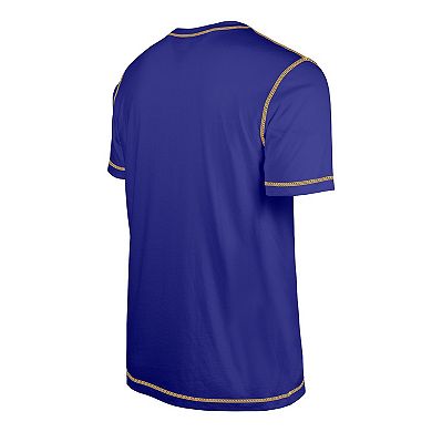 Men's New Era Purple Minnesota Vikings Third Down Puff Print T-Shirt