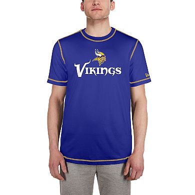 Men's New Era Purple Minnesota Vikings Third Down Puff Print T-Shirt