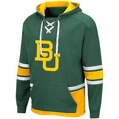 Men's Colosseum Green Baylor Bears Lace Up 3.0 Pullover Hoodie