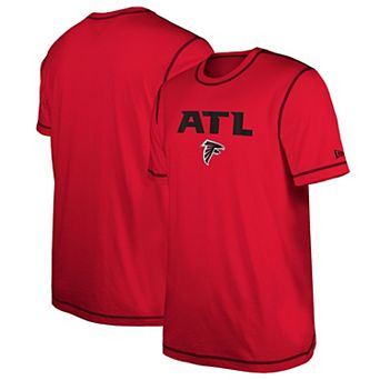 Men's New Era Red Atlanta Falcons Third Down Puff Print T-Shirt