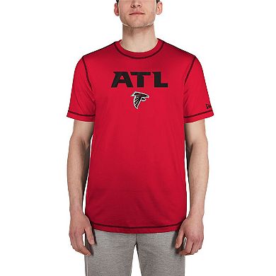 Men's New Era Red Atlanta Falcons Third Down Puff Print T-Shirt