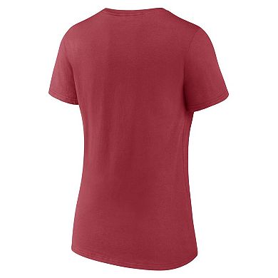 Women's Fanatics Branded Cardinal Arizona Cardinals Back Home Again V-Neck T-Shirt